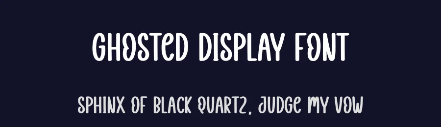 Ghosted Display Font by creativeletter — Display Font — thumbnail 2