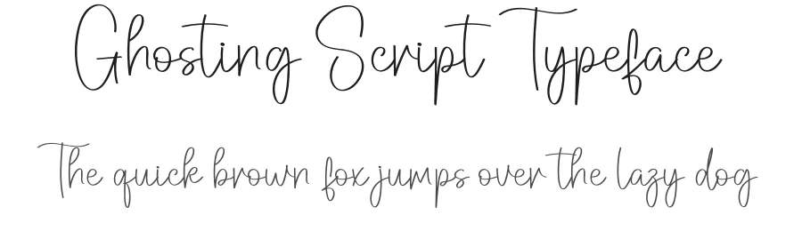 Ghosting Script Typeface by creativeletter — Script Handwritten Font