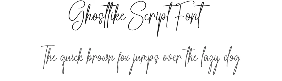 Ghostlike Script Font by creativeletter — Script Handwritten Font