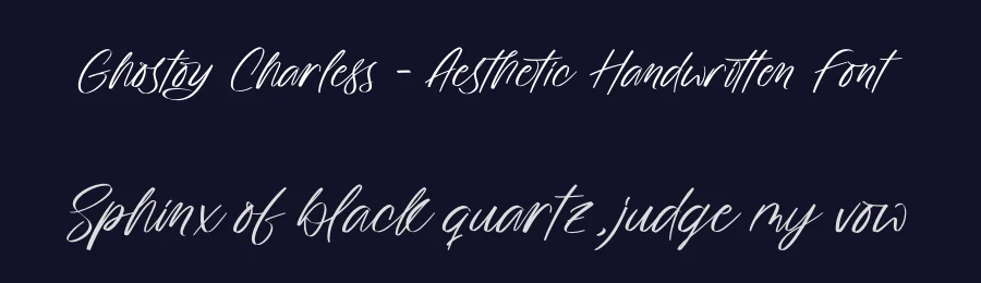 Ghostoy Charless – Aesthetic Handwritten Font by stylishtype.co — Script Handwritten Font — thumbnail 2
