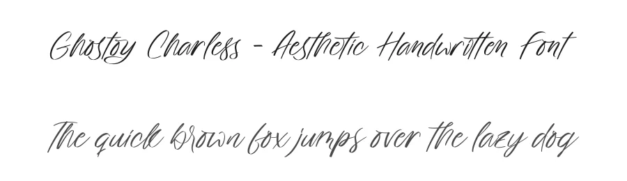 Ghostoy Charless – Aesthetic Handwritten Font by stylishtype.co — Script Handwritten Font