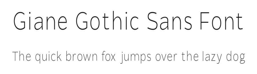 Giane Gothic Sans Font by XdCreative β Sans Serif Font