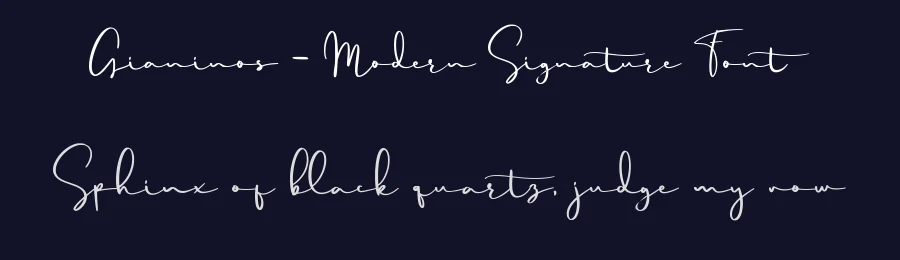 Gianinos – Modern Signature Font by bearydsgn — Script Handwritten Font — thumbnail 2