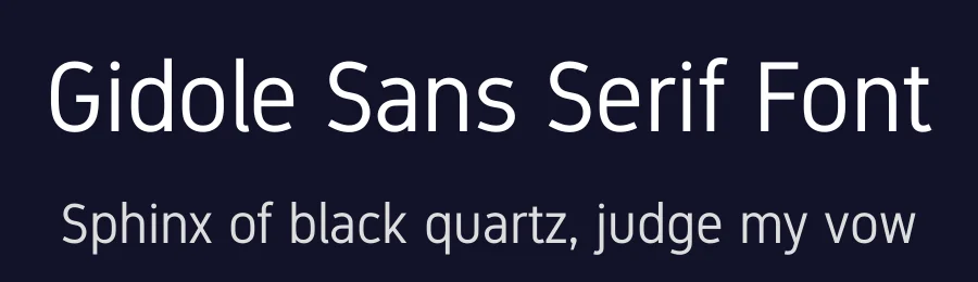 Gidole Sans Serif Font by Hamilton — Sans Serif Font — thumbnail 2