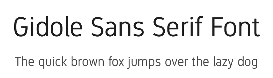 Gidole Sans Serif Font by Hamilton — Sans Serif Font