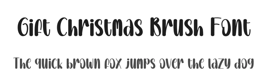 Gift Christmas Brush Font by creativeletter — Display Font