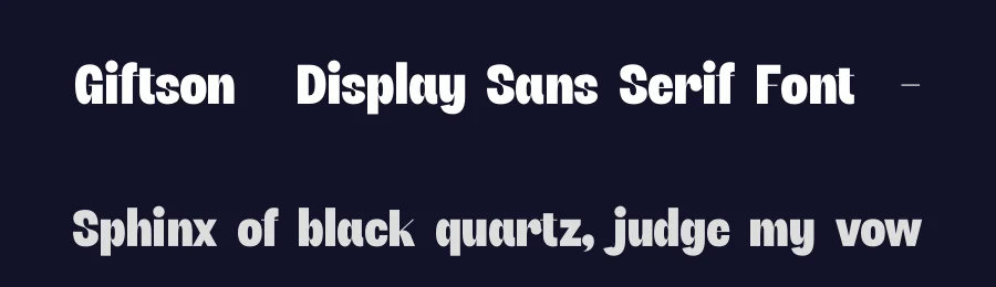 Giftson – Display Sans Serif Font by timelesstype.co — Display Font — thumbnail 2