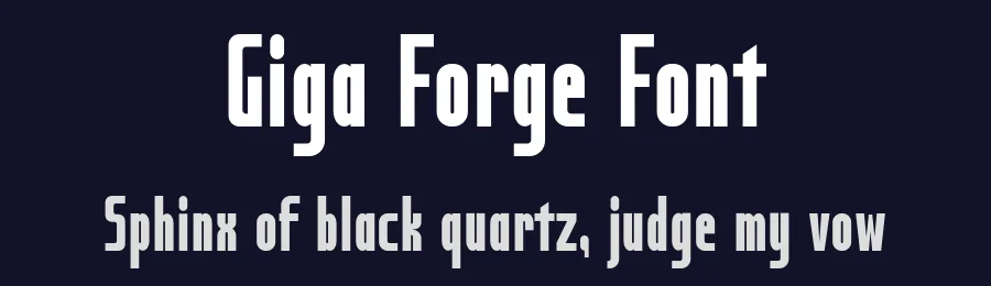 Giga Forge Font by HipFonts — Sans Serif Font — thumbnail 2