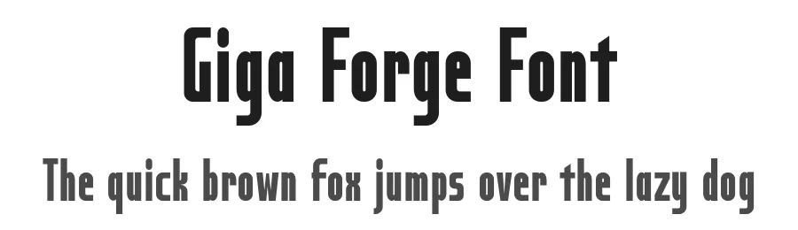 Giga Forge Font by HipFonts — Sans Serif Font