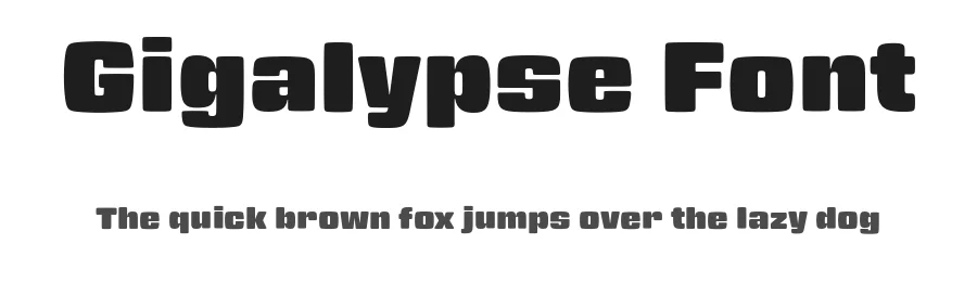 Gigalypse Font by Dunwich Type β Display Font