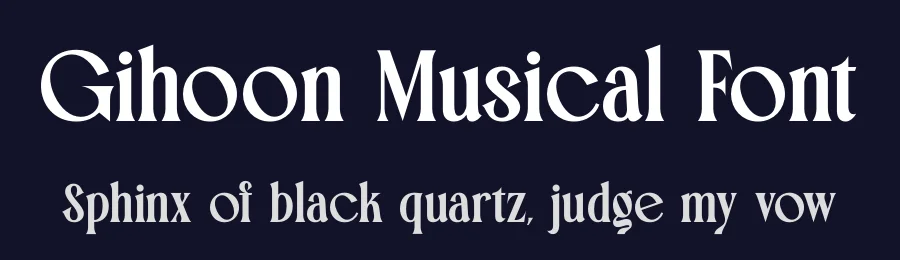 Gihoon Musical Font by timelesstype.co — Display Font — thumbnail 2