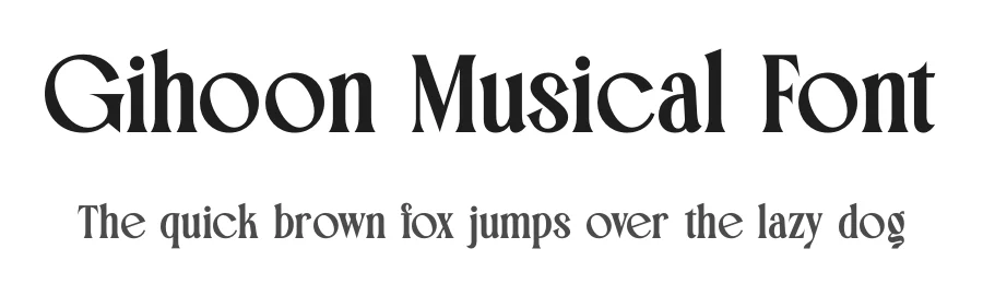 Gihoon Musical Font by timelesstype.co — Display Font