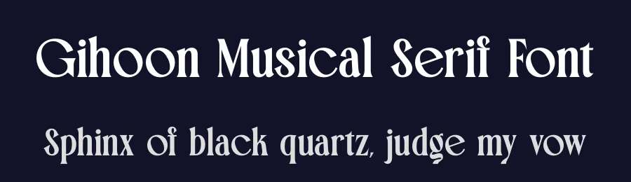 Gihoon Musical Serif Font by timelesstype.co — Display Font — thumbnail 2