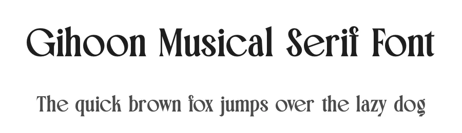 Gihoon Musical Serif Font by timelesstype.co — Display Font