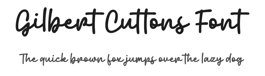 Gilbert Cuttons Font by Anxietype Foundry — Script Handwritten Font