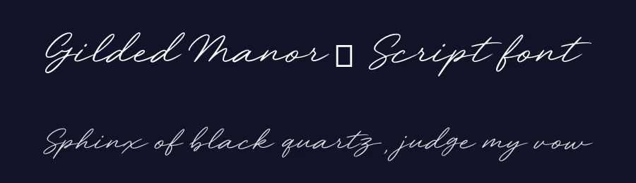 Gilded Manor – Script font by majelis art — Script Handwritten Font — thumbnail 2