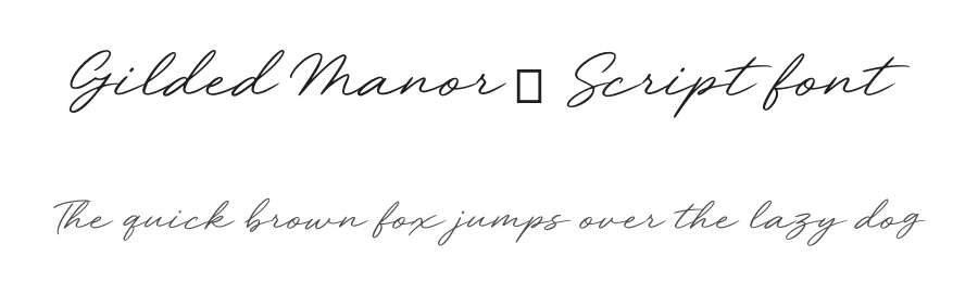 Gilded Manor – Script font by majelis art — Script Handwritten Font