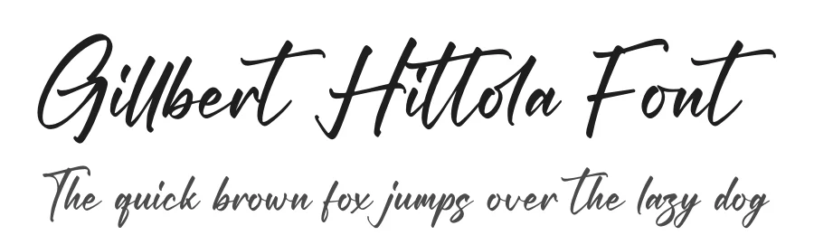 Gillbert Hittola Font by glorytype — Script Handwritten Font