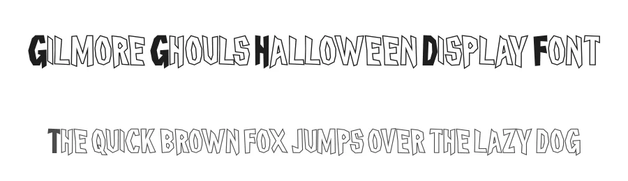 Gilmore Ghouls Halloween Display Font by Pian45 — Display Font