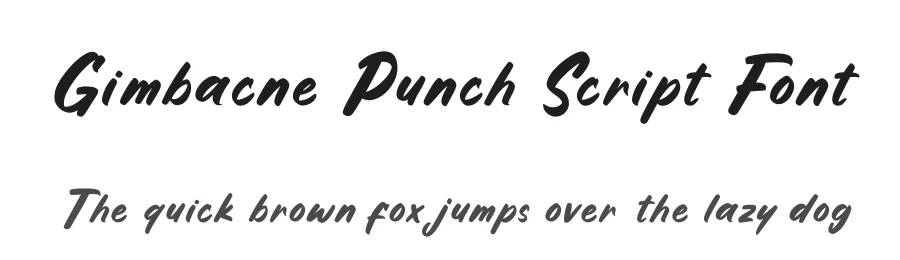 Gimbacne Punch Script Font by enxyclo — Script Handwritten Font