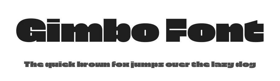 Gimbo Font by Halbfett — Display Font