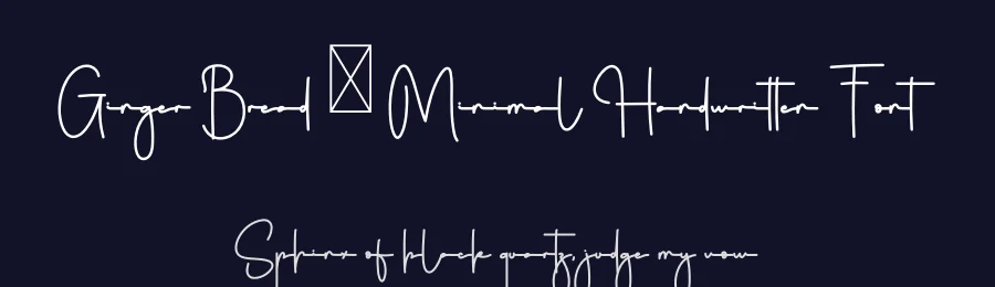 Ginger Bread – Minimal Handwritten Font by freshtypeink — Script Handwritten Font — thumbnail 2