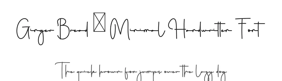 Ginger Bread – Minimal Handwritten Font by freshtypeink — Script Handwritten Font