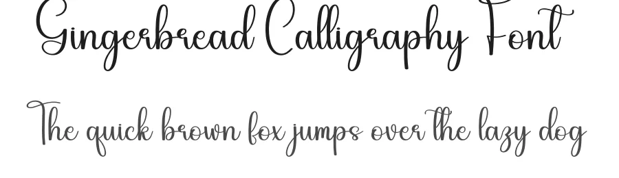 Gingerbread Calligraphy Font by creativeletter — Script Handwritten Font