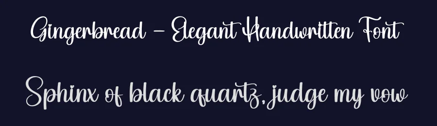 Gingerbread – Elegant Handwritten Font by creativeletter — Script Handwritten Font — thumbnail 2