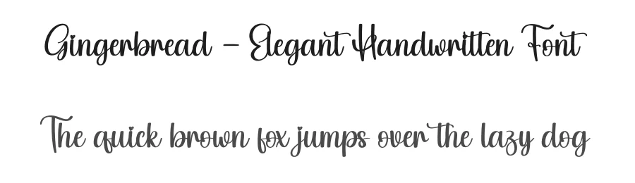 Gingerbread – Elegant Handwritten Font by creativeletter — Script Handwritten Font