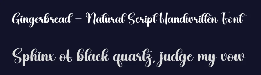 Gingerbread – Natural Script Handwritten Font by creativeletter — Script Handwritten Font — thumbnail 2