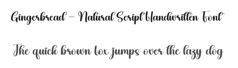 Gingerbread – Natural Script Handwritten Font by creativeletter — Script Handwritten Font