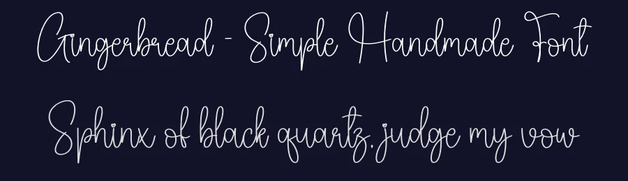 Gingerbread – Simple Handmade Font by creativeletter — Script Handwritten Font — thumbnail 2