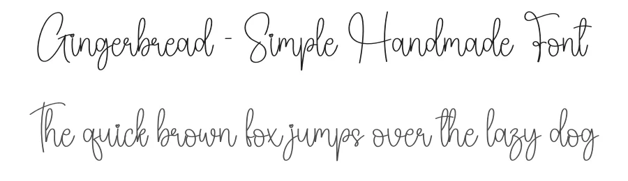 Gingerbread – Simple Handmade Font by creativeletter — Script Handwritten Font
