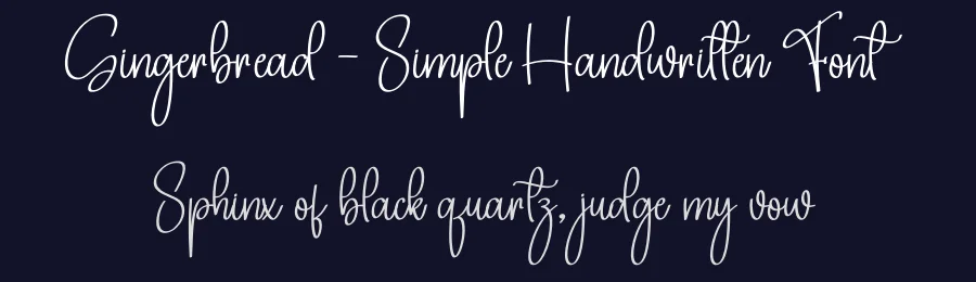 Gingerbread – Simple Handwritten Font by creativeletter — Script Handwritten Font — thumbnail 2