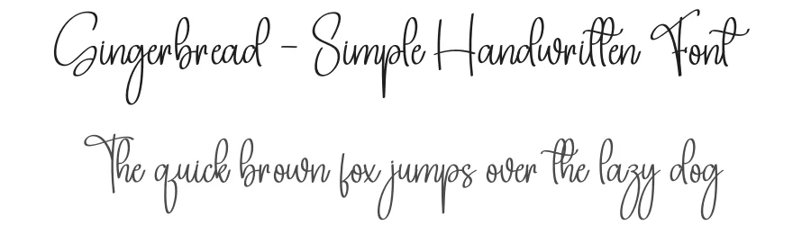 Gingerbread – Simple Handwritten Font by creativeletter — Script Handwritten Font