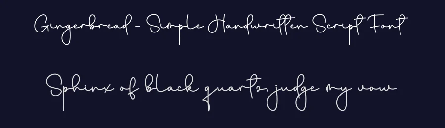 Gingerbread – Simple Handwritten Script Font by creativeletter — Script Handwritten Font — thumbnail 2