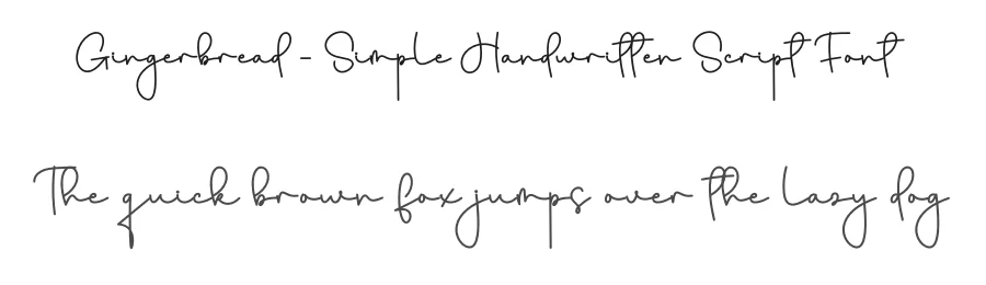 Gingerbread – Simple Handwritten Script Font by creativeletter — Script Handwritten Font