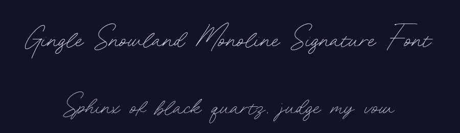 Gingle Snowland Monoline Signature Font by balpirick — Decorative Font — thumbnail 2