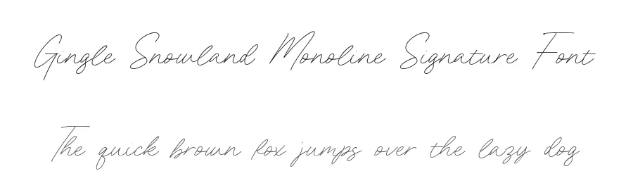 Gingle Snowland Monoline Signature Font by balpirick — Decorative Font