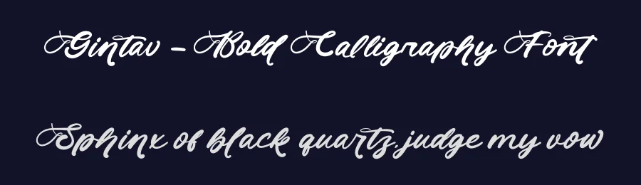 Gintav – Bold Calligraphy Font by letterenastudios — Script Handwritten Font — thumbnail 2