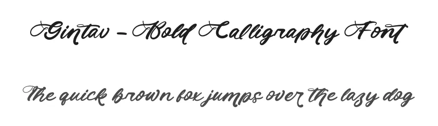 Gintav – Bold Calligraphy Font by letterenastudios — Script Handwritten Font