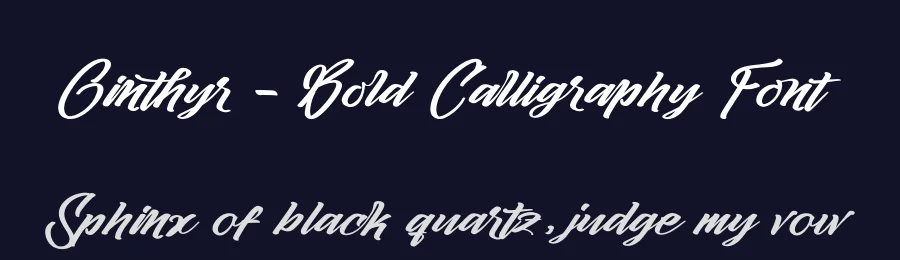 Ginthyr – Bold Calligraphy Font by stylishtype.co — Script Handwritten Font — thumbnail 2