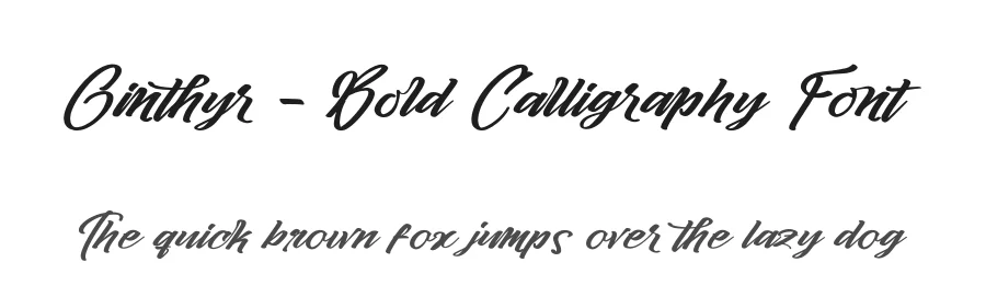Ginthyr – Bold Calligraphy Font by stylishtype.co — Script Handwritten Font
