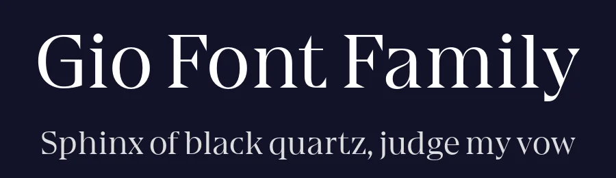 Gio Font Family by Fenotype — Sans Serif Font — thumbnail 2