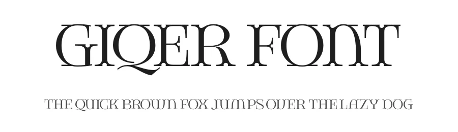 Giqer Font by timelesstype.co — Serif Font