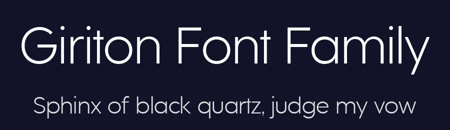 Giriton Font Family by Hazztype — Sans Serif Font — thumbnail 2