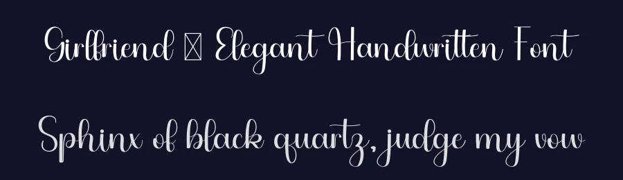 Girlfriend – Elegant Handwritten Font by freshtypeink — Script Handwritten Font — thumbnail 2