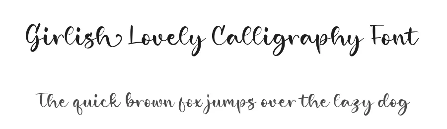 Girlish Lovely Calligraphy Font by balpirick — Script Handwritten Font