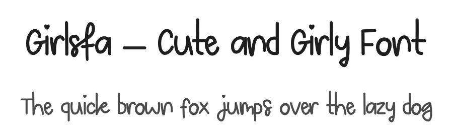 Girlsfa – Cute and Girly Font by letterenastudios — Script Handwritten Font